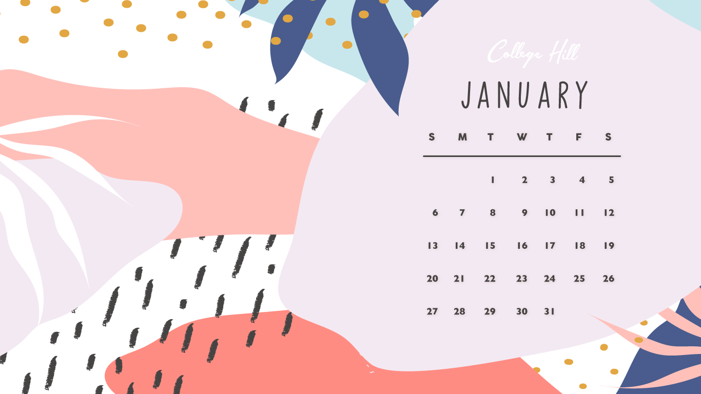 Freebie: January 2017 wallpaper calendar desktop background