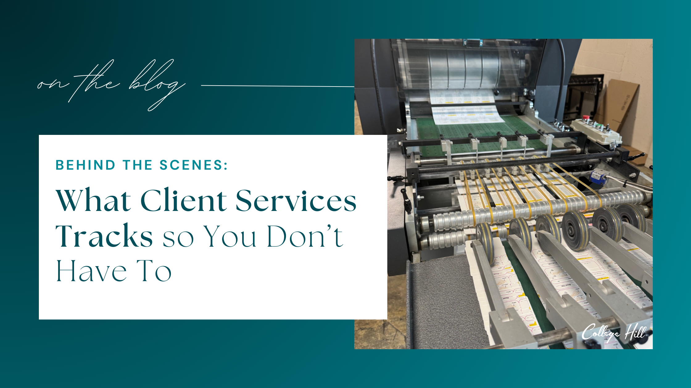 Behind the Scenes: What Client Services Tracks So You Don't Have To