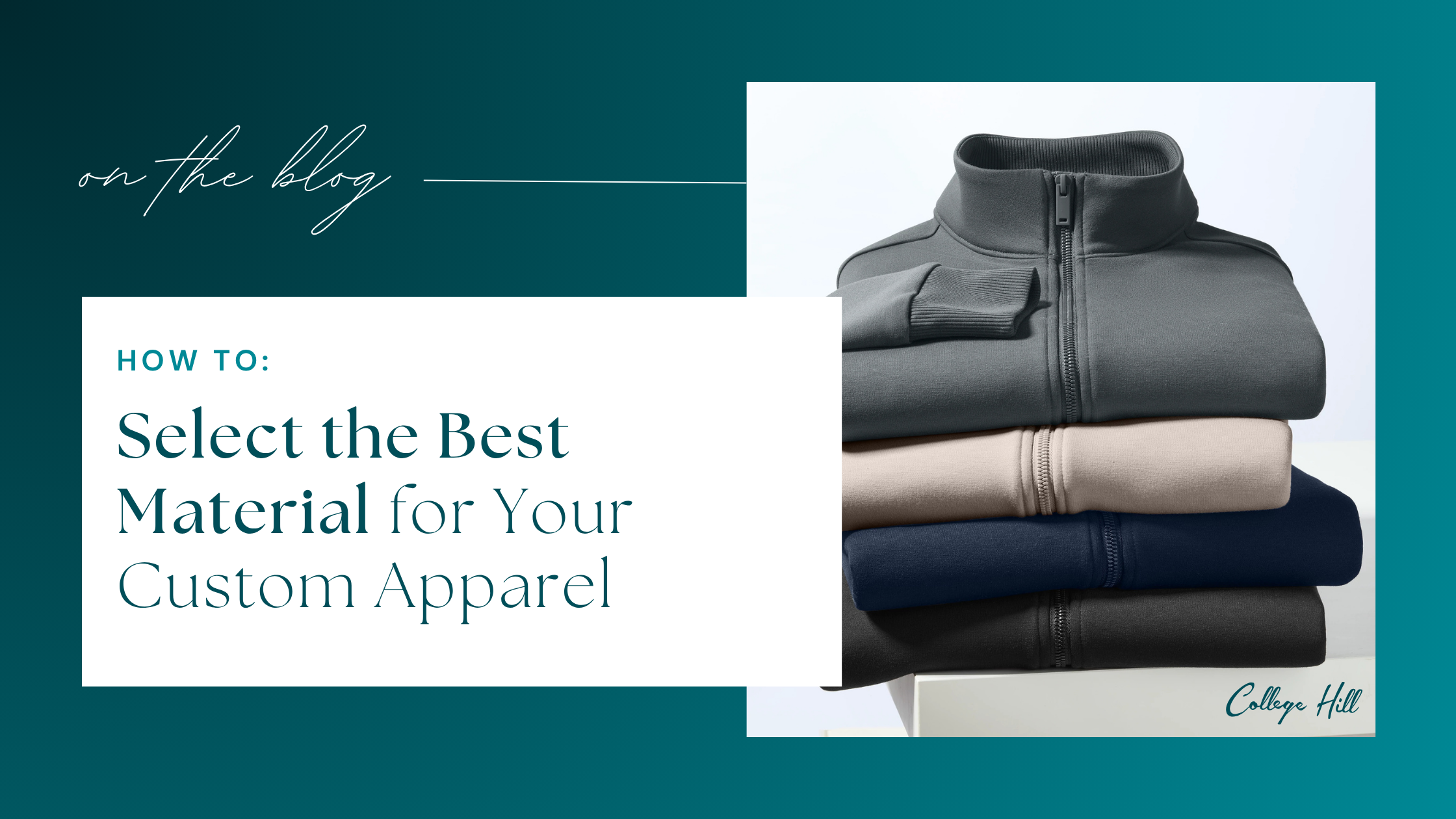 How To Select the Best Material for Your Custom Apparel
