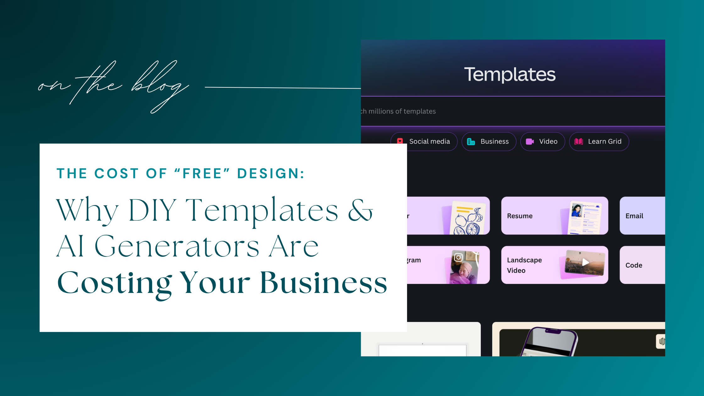 The True Cost of 'Free' Design: Why Templates Are Costing Your Business