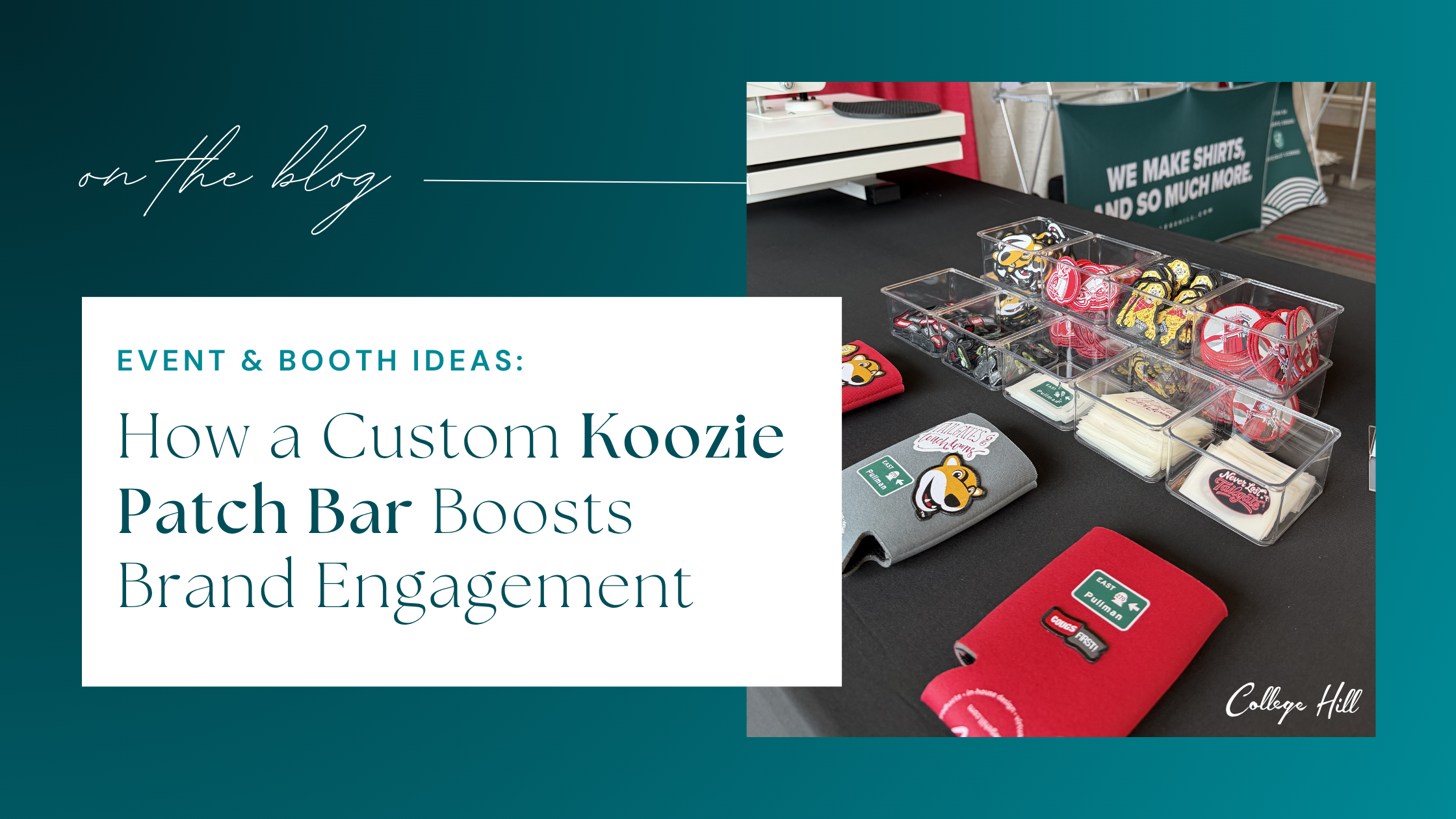 Interactive Booth Ideas: The Custom Koozie Patch Bar